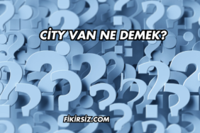 City Van Ne Demek?